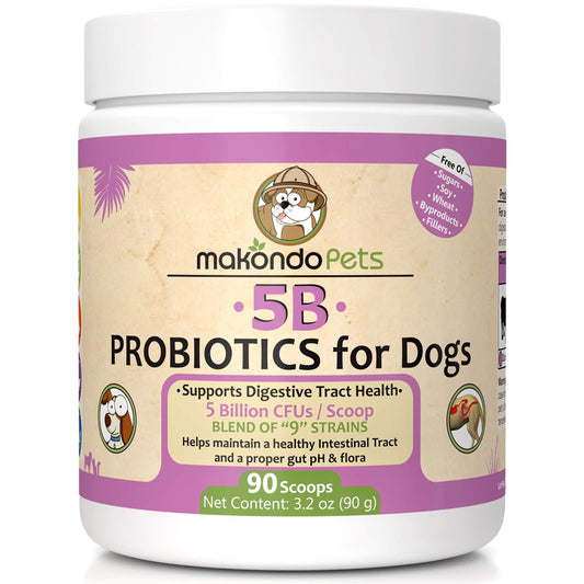 Probiotics for Dogs Puppies Extra Strength 9 Species 5 Billion CFU per Scoop Of