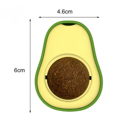 Pet Cat Avocado Catnip Wall Balls Cat Toys Cat Edible Lick Balls Cat Products Spinable Treats Toys Kitten Supplies