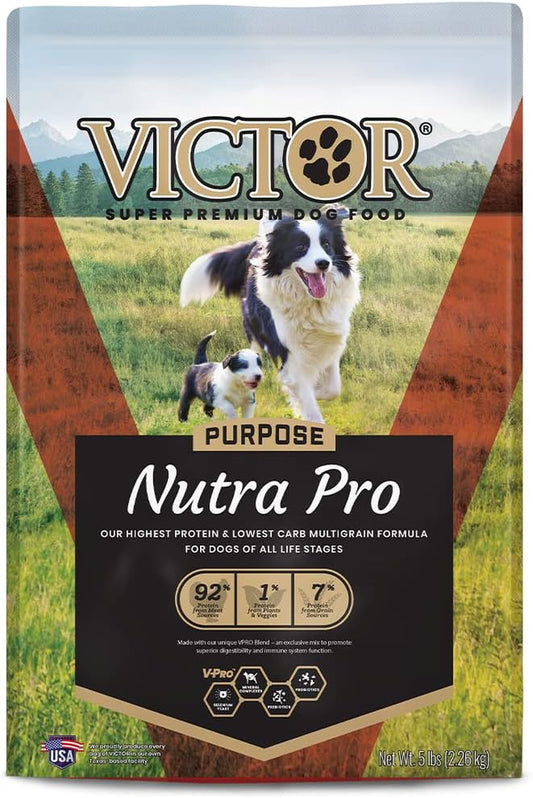 Super Premium Dog Food – Purpose - Nutra Pro – Gluten Free, High Protein Low Carb Dry Dog Food for Active Dogs of All Ages – Ideal for Sporting Dogs, Pregnant or Nursing Dogs & Puppies, 5Lbs