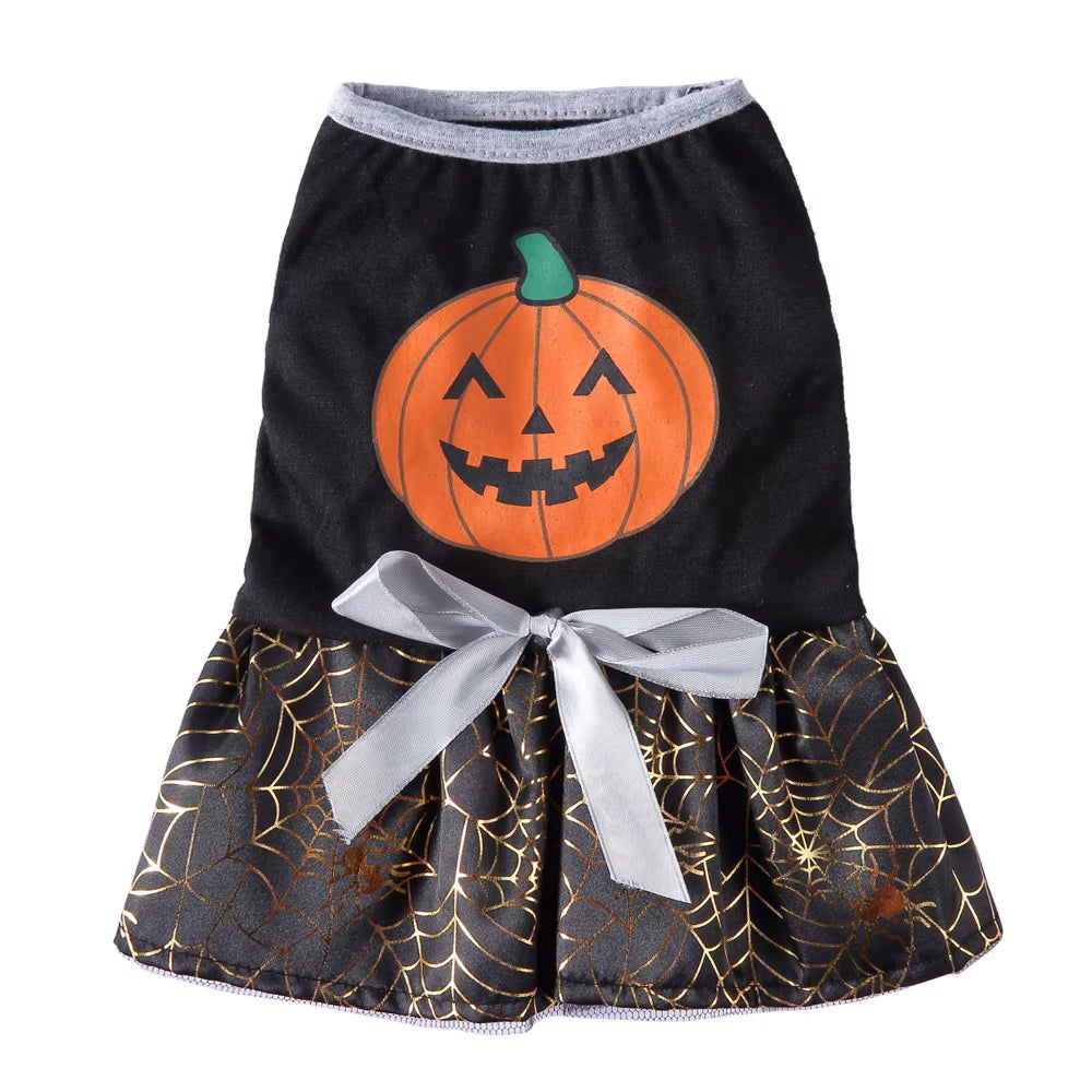 Funny Halloween Pet Cat Dresses for Small Dog Clothing Cosplay Cat Costume Christmas Dress up Skirt Dog Dress Puppy Chihuahua