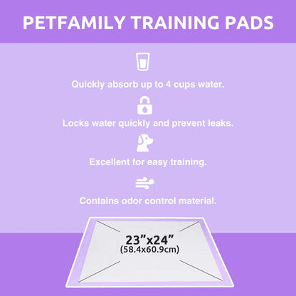 Dog Training Pads, Puppy Pads, Super Absorbent, Lavender Scent, 23 in X 24 In, 50 Count