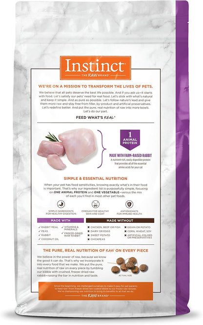 Limited Ingredient Diet, Natural Dry Cat Food, Grain Free Recipe - Real Rabbit, 10 Lb. Bag