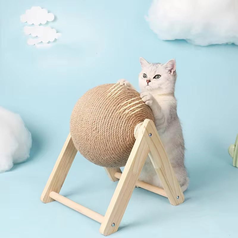 Cat Scratching Ball Toy Kitten Sisal Rope Ball Board Grinding Paws Toys Cats Scratcher Wear-Resistant Pet Furniture Supplies