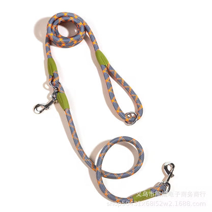 Reflective Nylon Leashes Pet Dogs Chain Traction Rope Leads for Running Dog Walking Free Hands Rope Chain for Small Large Dogs