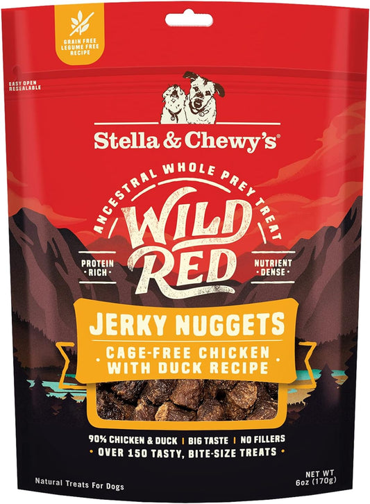 Wild Red Jerky Nuggets Dog Treats Chicken & Duck Recipe, 6 Oz. Bag