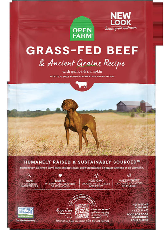 Grass-Fed Beef & Ancient Grains Dog Kibble