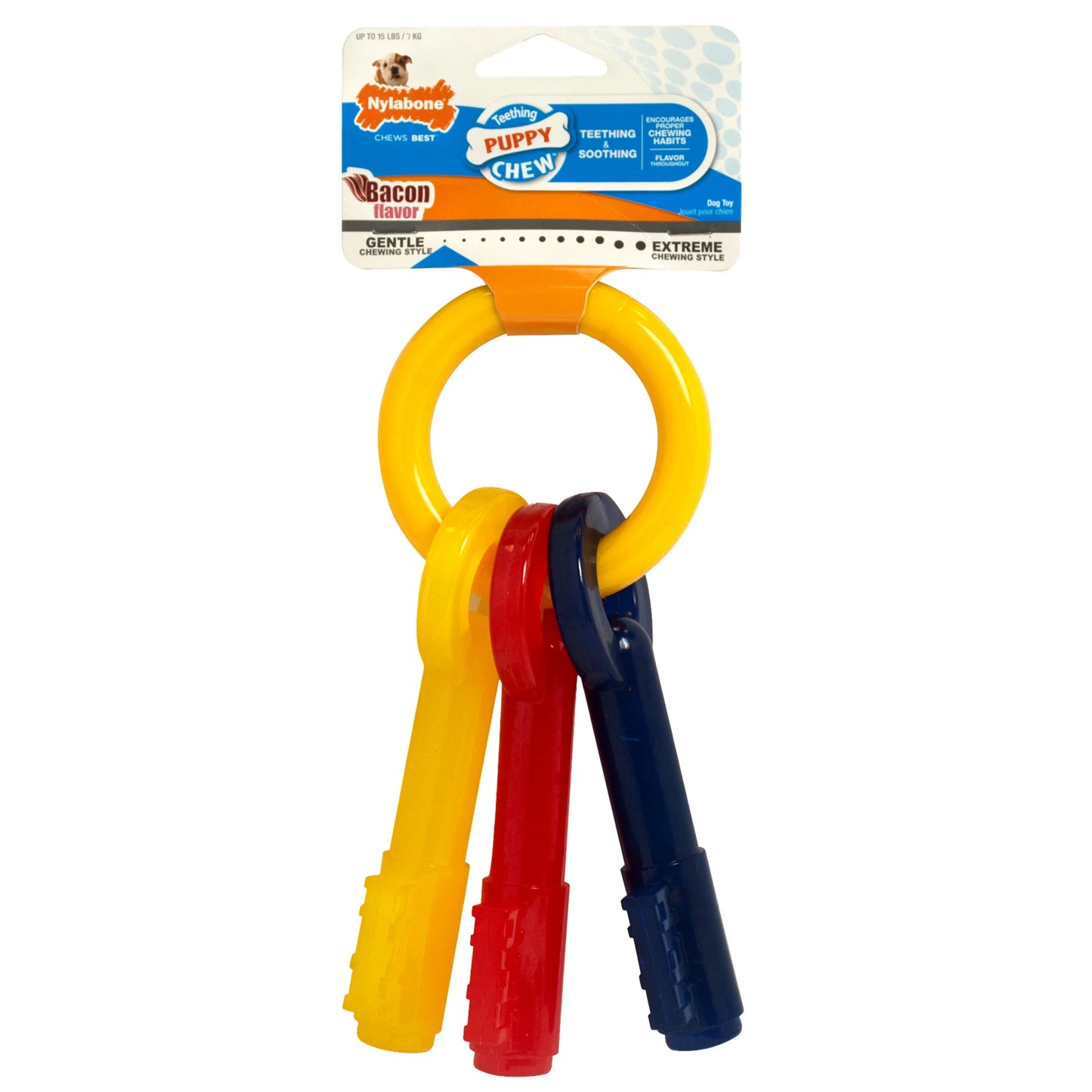 Just for Puppies Teething Chew Toy Keys Bacon X-Small/Petite - up to 15 Lbs. (1 Count)