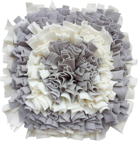 Pet Snuffle Mat for Dogs, Dog Feeding Mat, Nosework Training Mats for Foraging Instinct Interactive Puzzle Toys (Gray&White) (Gray&White)