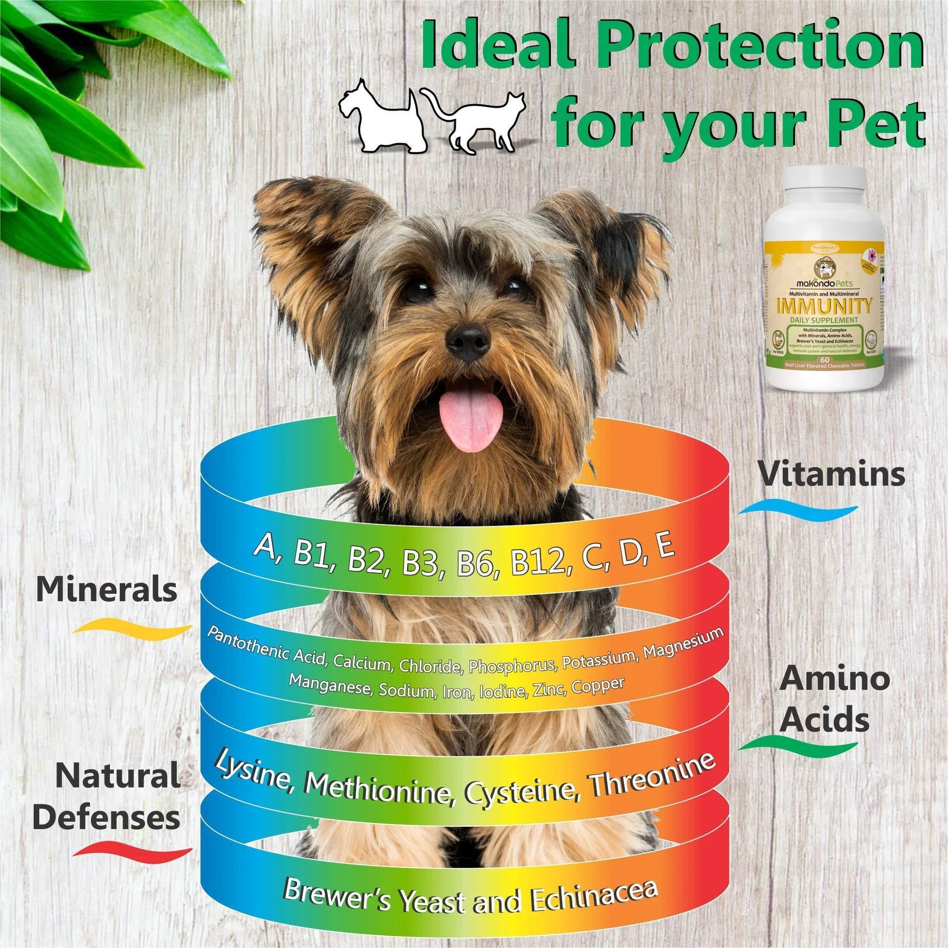 Immune Support Dog Supplement Dog Allergy Relief with Vitamins Minerals