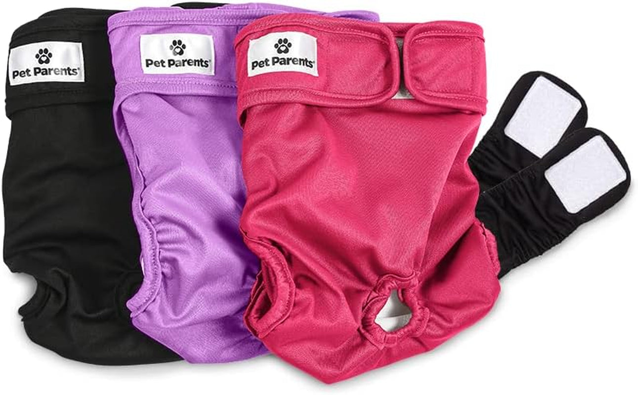 ® Washable Dog Diapers (3Pack) + Extendrs® of Durable Doggie Diapers, Premium Dog Diapers Female (X-Large, Princess)