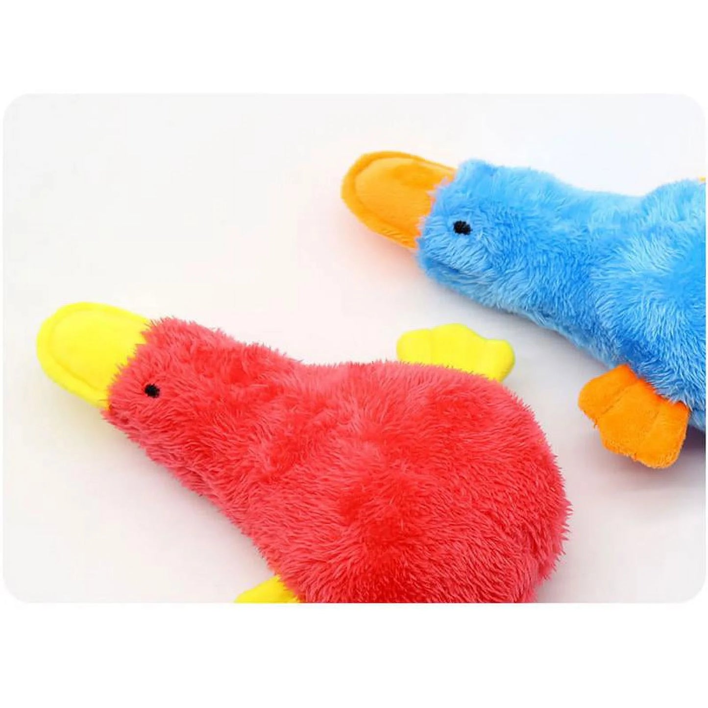 Dog Plush Squeak Toys Stuffed Puppy Chew Toy Pet Supplies Duck-Shape Toy