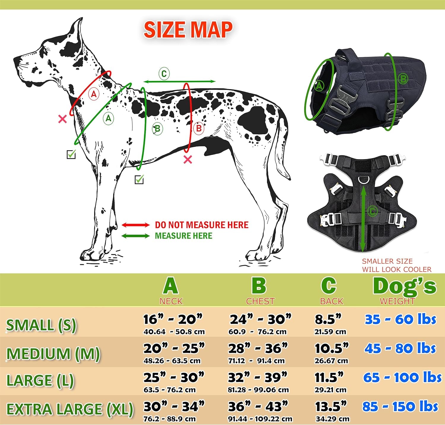 Pets Promax Tactical Dog Harness with 4 Metal Buckles; Waterproof Military Grade Dog Vest, Stop Pulls but Does Not Choke His Neck, Great with Prevents Escapes, Dog Harness for Large Dogs (L)