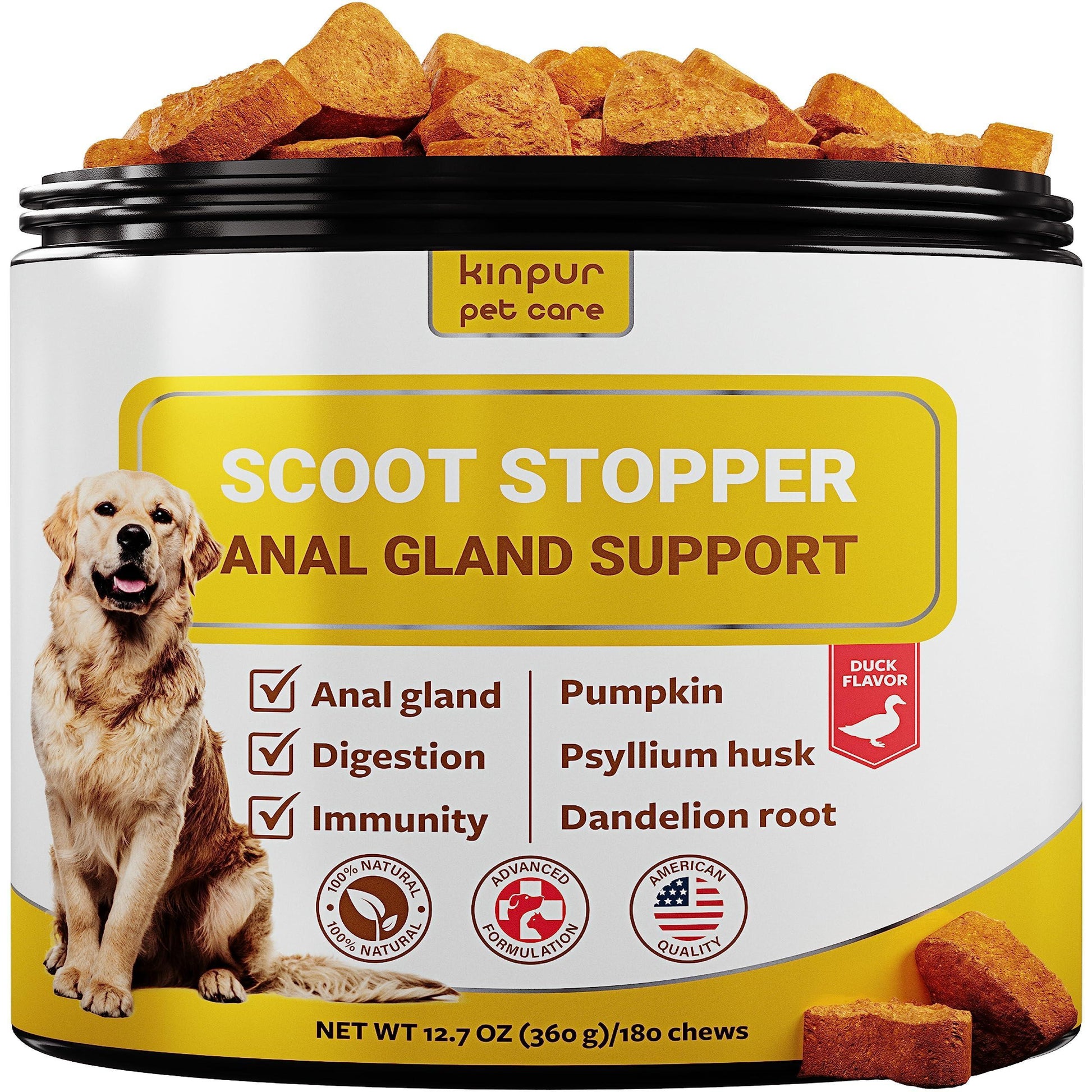 Scoot Stopper Soft Chews Fiber for Dogs Dog Anal Gland and Digestion Support