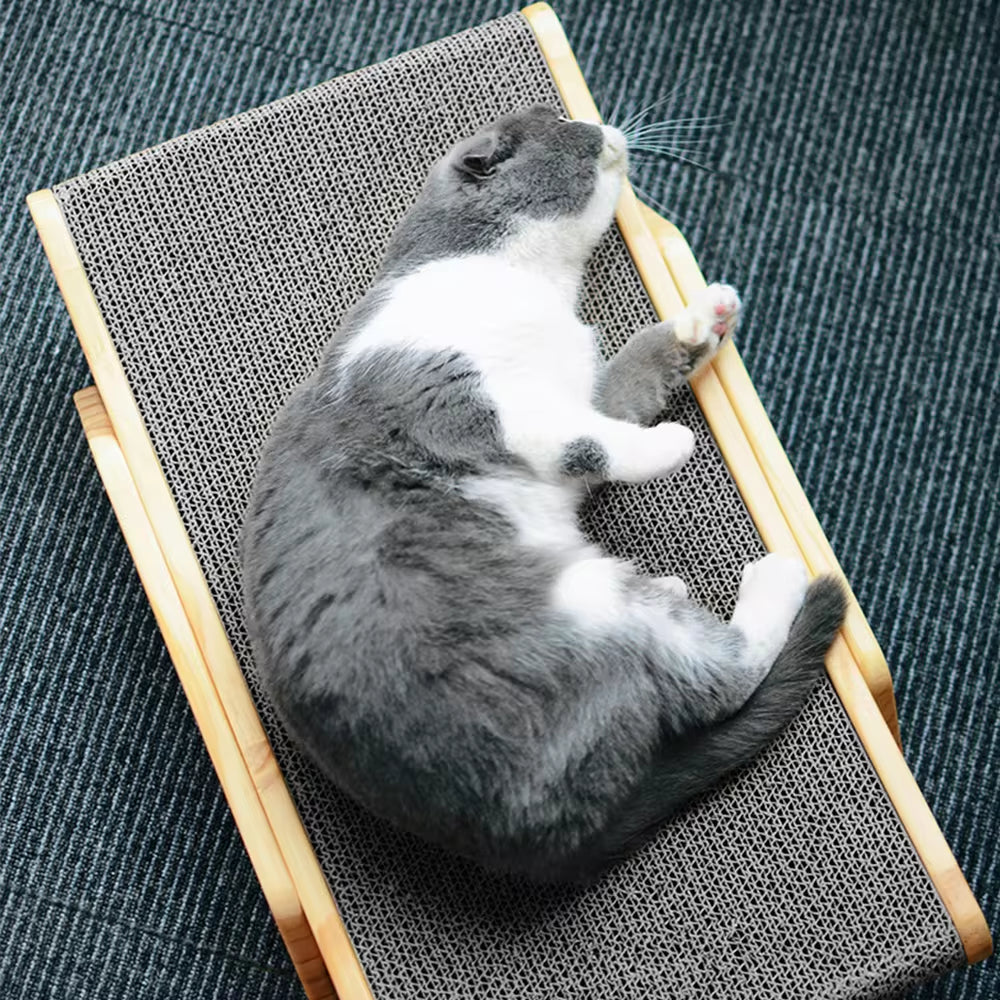 Wooden Cat Scratcher Scraper Detachable Lounge Bed 3 in 1 Scratching Post for Cats Training Grinding Claw Toys Cat Scratch Board