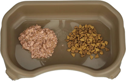 Big Bowl - Extra Large Bowl for Cats or Small Dogs - Large Surface Area (6 Cups Capacity, Champagne)