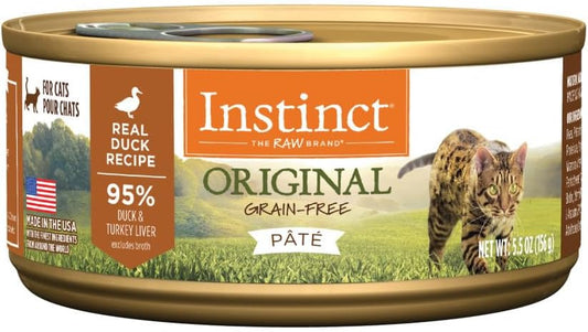 Original Pate Wet Cat Food, Grain Free Recipe - Real Duck, 5.5 Oz. Cans (Pack of 12)