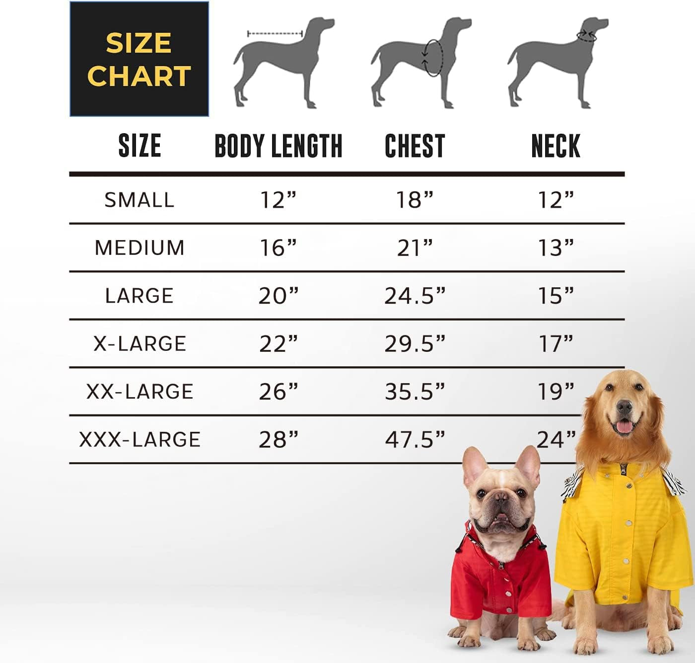 Dog Raincoat Double Layer Zip Rain Jacket with Hood for Small to Large Dogs Yellow - M