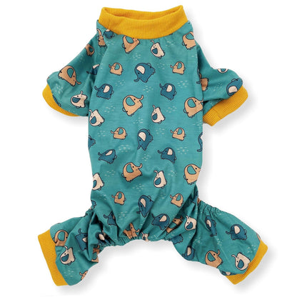 COTTON Blend Dog Pajamas Jumpsuit Soft Cute Pet Clothes Small Medium Pet XXS - L