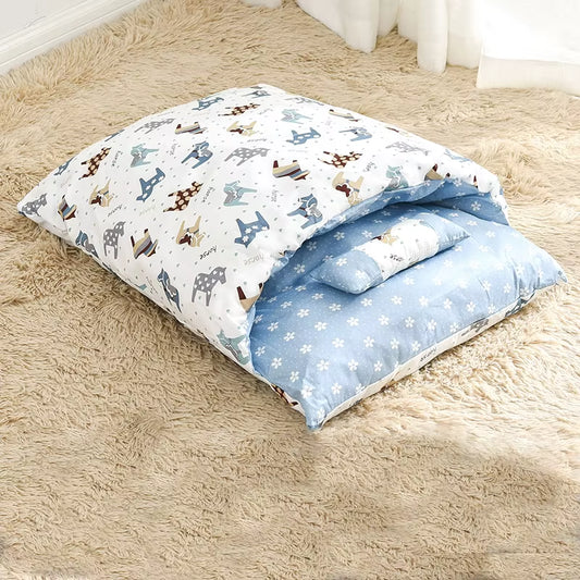 Removable Dog Cat Bed Cat Sleeping Bag Sofas Mat Winter Warm Cat House Small Pet Bed Puppy Kennel Nest Cushion Pet Sofa Products