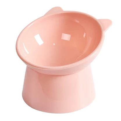 New Cat Bowl High Foot Dog Bowl 45°Neck Protector Cat Pet Food Water Bowls Pet Feeding Cup Pet Feeder