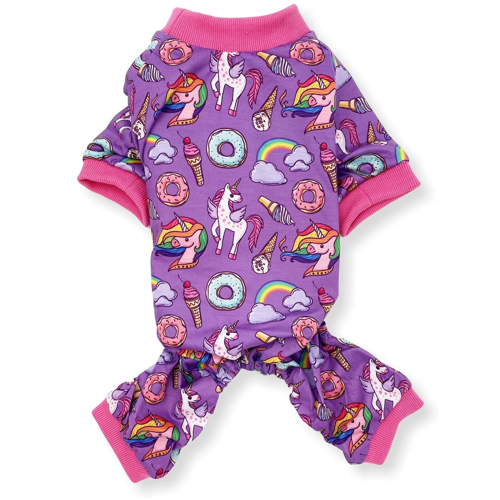 COTTON Blend Dog Pajamas Jumpsuit Soft Cute Pet Clothes Small Medium Pet XXS - L