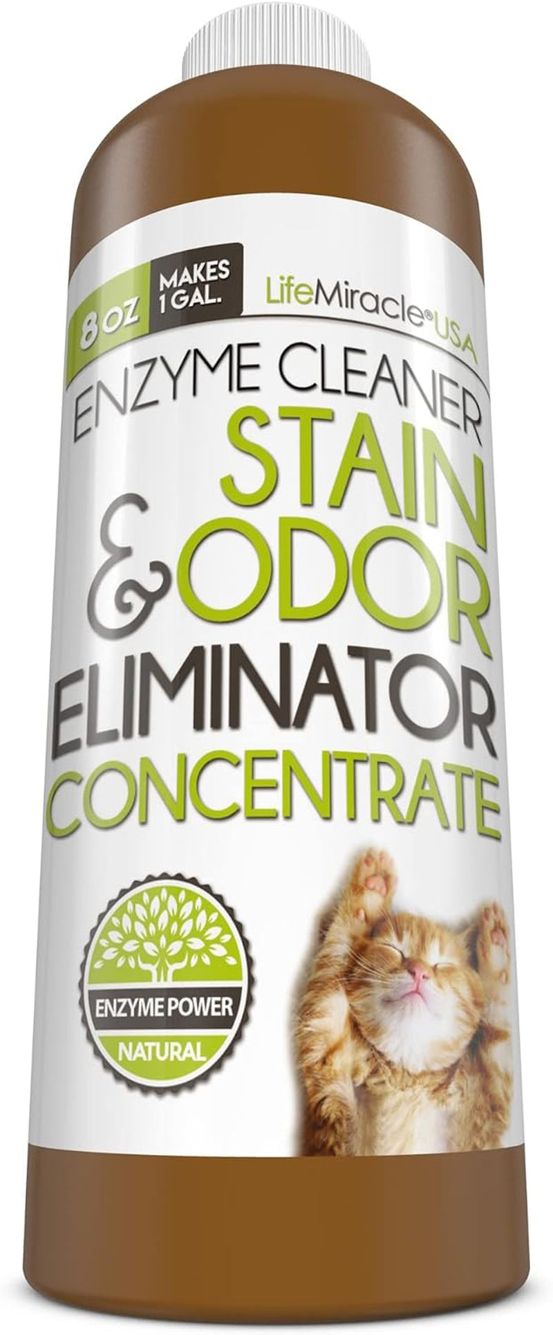 Enzyme Cleaner & Pet Odor Eliminator Concentrate | Deep Cleaning Enzymatic Spot Remover for Dog Cat Urine, Rug, Carpet, Upholstery, Couch & Car Stains & Smells | Makes 128 Oz