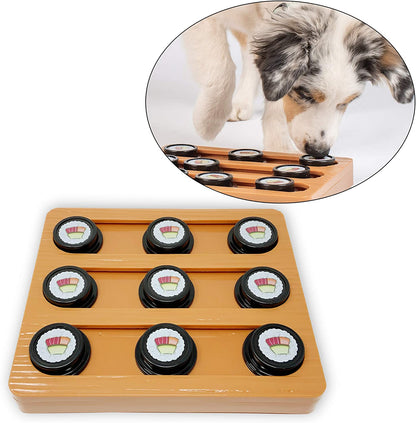 Sushi Interactive Puzzle Game Dog Toys & Cat Toys (Puzzle & Interactive Dog Toy) Great Alternative to Snuffle Mat for Dogs; Slow Feeder Bowls & Slow Feeder Cat Bowl