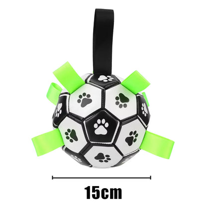 Interactive Pet Football Toys with Grab Tabs Dog Bite Chew Balls Pets Accessories Puppy Outdoor Training Soccer 15Cm