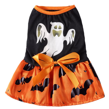 Funny Halloween Pet Cat Dresses for Small Dog Clothing Cosplay Cat Costume Christmas Dress up Skirt Dog Dress Puppy Chihuahua