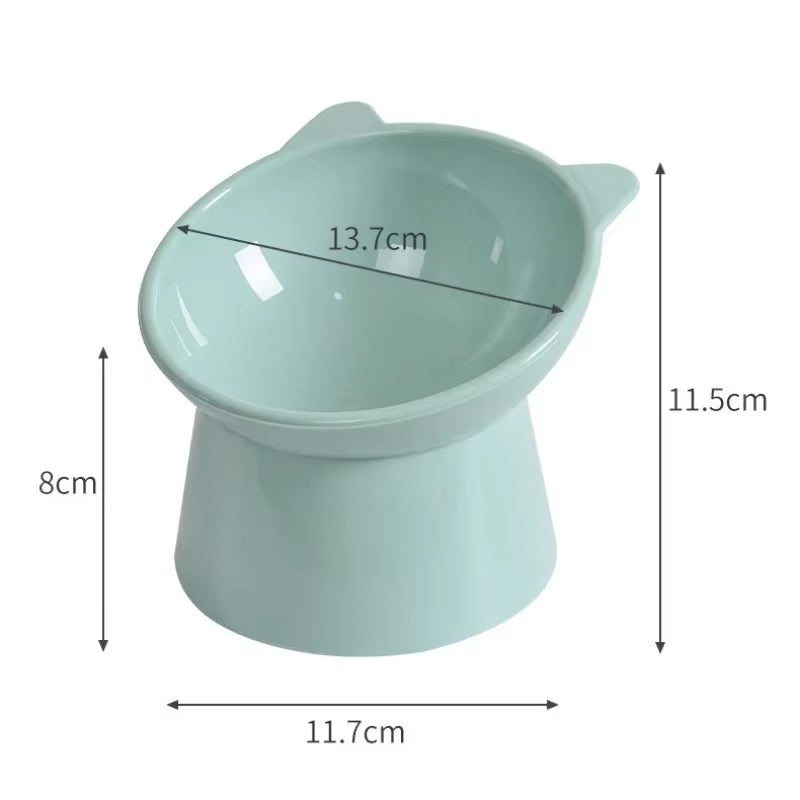 New Cat Bowl High Foot Dog Bowl 45°Neck Protector Cat Pet Food Water Bowls Pet Feeding Cup Pet Feeder