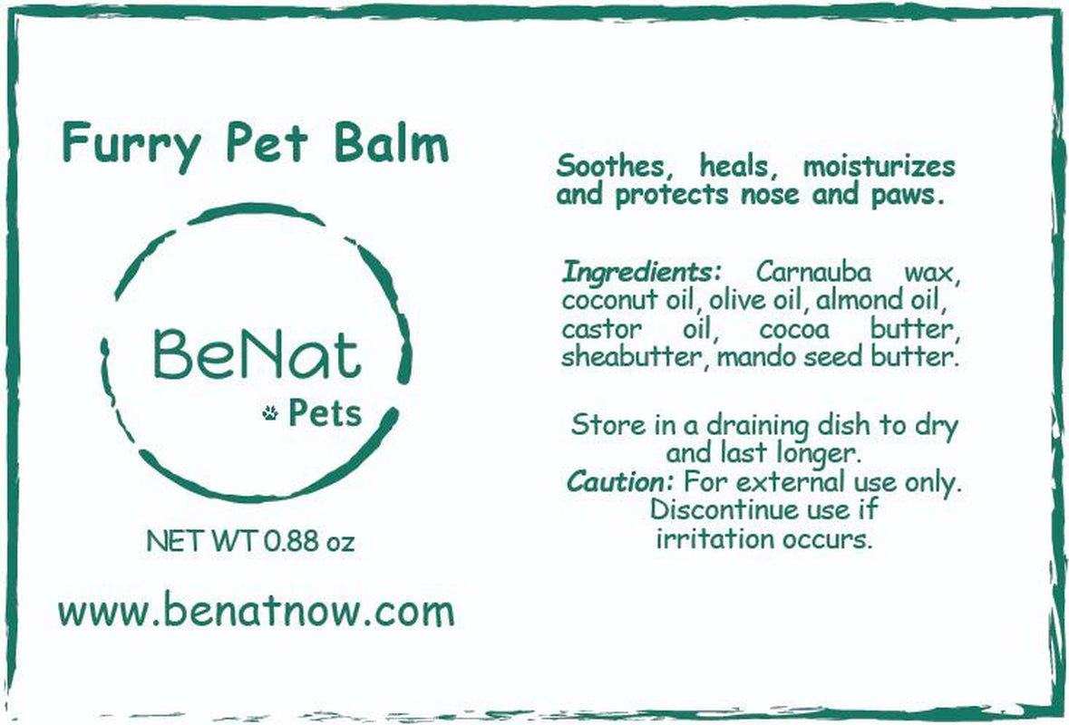 Benat Pets. Furry Pet Balm. 0.9 Oz.